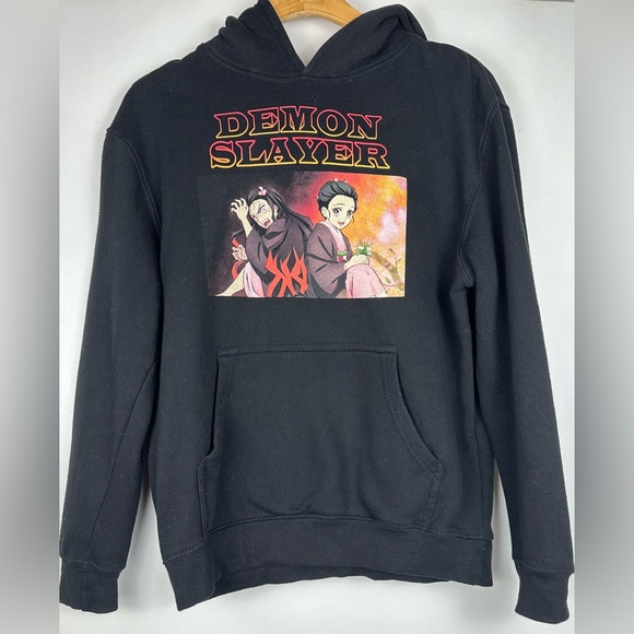 Demon Slayer Kimetsu No Yaiba Duo Nezuko Graphic Anime Pullover Hoodie Small - Picture 1 of 10